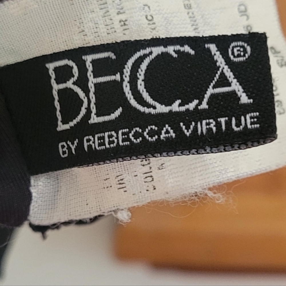 BECCA By Rebecca Virtue One Piece Blue Bathing Suit Swimsuit Size Small - Picture 4 of 6